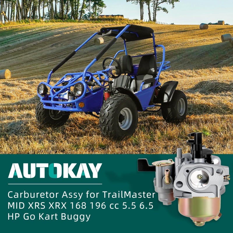 AUTOKAY 13624001 Carburetor Carb Assy for TrailMaster MID XRS XRX 168cc 196cc 5.5 6.5 HP MOTORS Go Kart Buggy LCT CMXX 136CC Gasoline Engine for Manual 208cc 2019 and newer models - Image 4